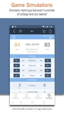 Versus Sports Simulator android App screenshot 3